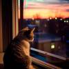 窗前的cat