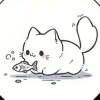 猫吃鱼