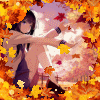 秋満开の风に舞う